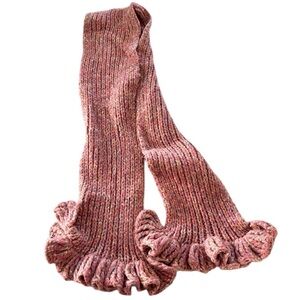 NWOT Lord & Taylor Pink and Multicolor Scalloped Knit Scarf
